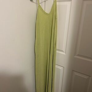 Lime Green Pleated jumpsuit
